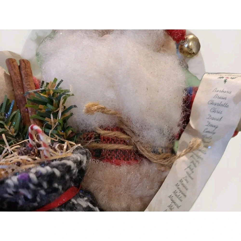 NEW Sparkle Santa Claus Stuffed Figure Collectible Creations 1995 Handmade U.S.A